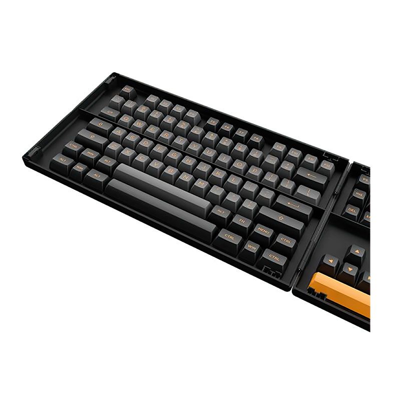Conjunto de Teclas Akko ASA Profile, PBT Double Shot, Black e Bronze, AKKO-KEYCAP-BK-BZ