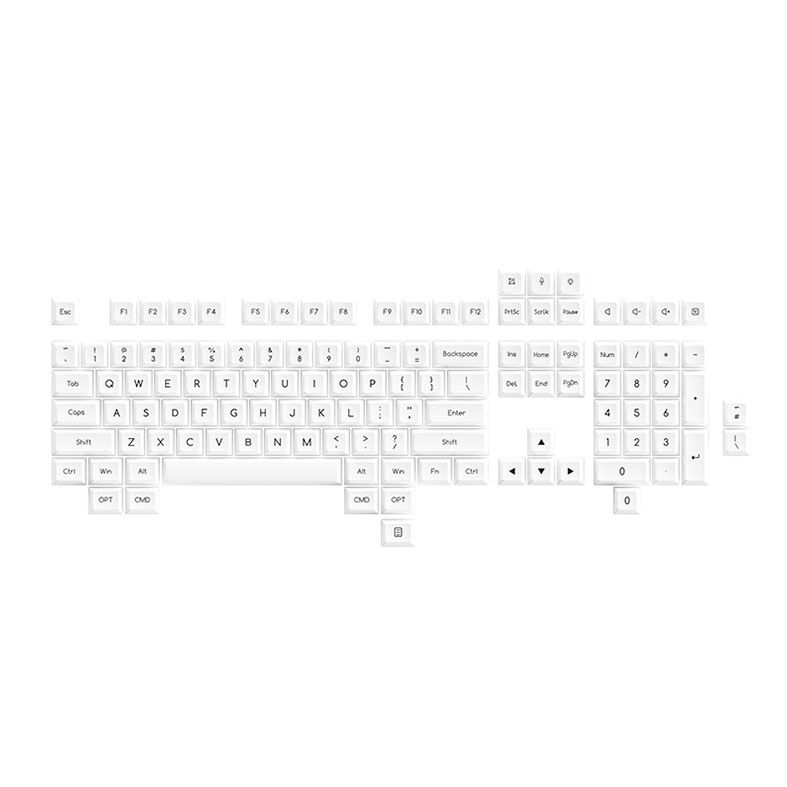Conjunto de Teclas Akko SAL Profile, ABS Double Shot, Black On White, AKKO-KEYCAP-BLK-ON-WHT