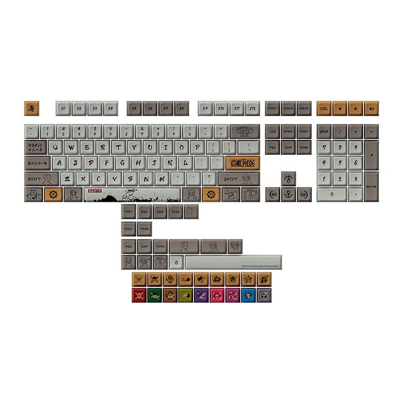 Conjunto de Teclas Akko One Piece OSA Profile, PBT Sublimation, Calligraphy, AKKO-KEYCAP-CALLIG