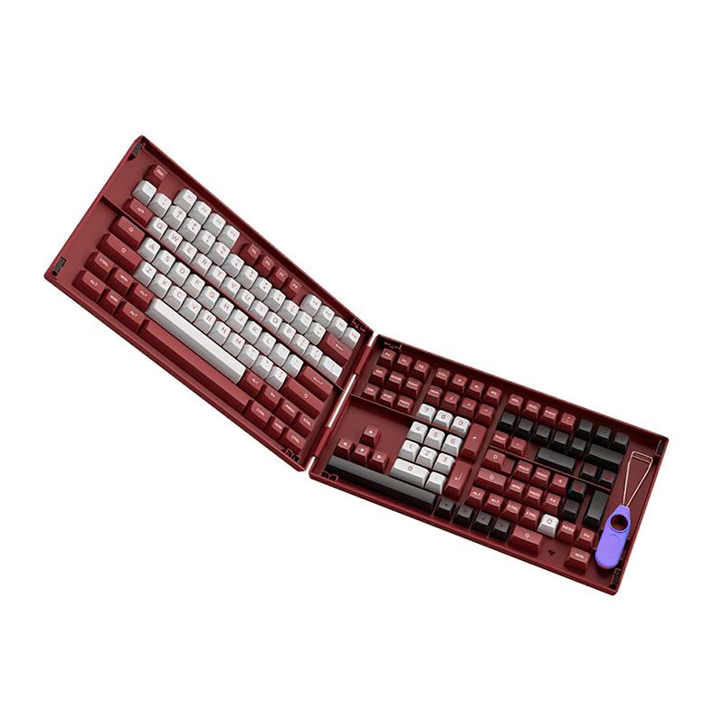 Conjunto de Teclas Akko ASA Low Profile, PBT Double Shot, Chicago, AKKO-KEYCAP-CHG