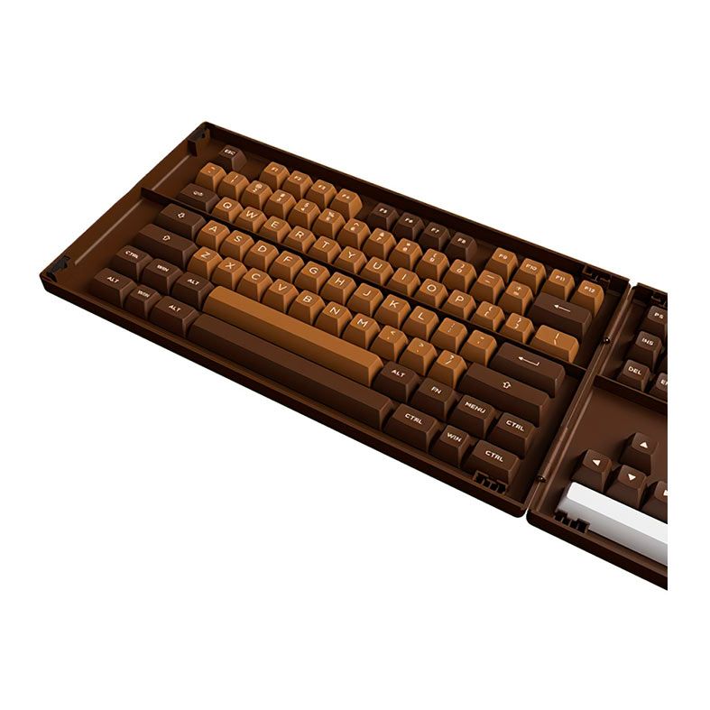 Conjunto de Teclas Akko ASA Profile, PBT Double Shot, Chocolate, AKKO-KEYCAP-CHO