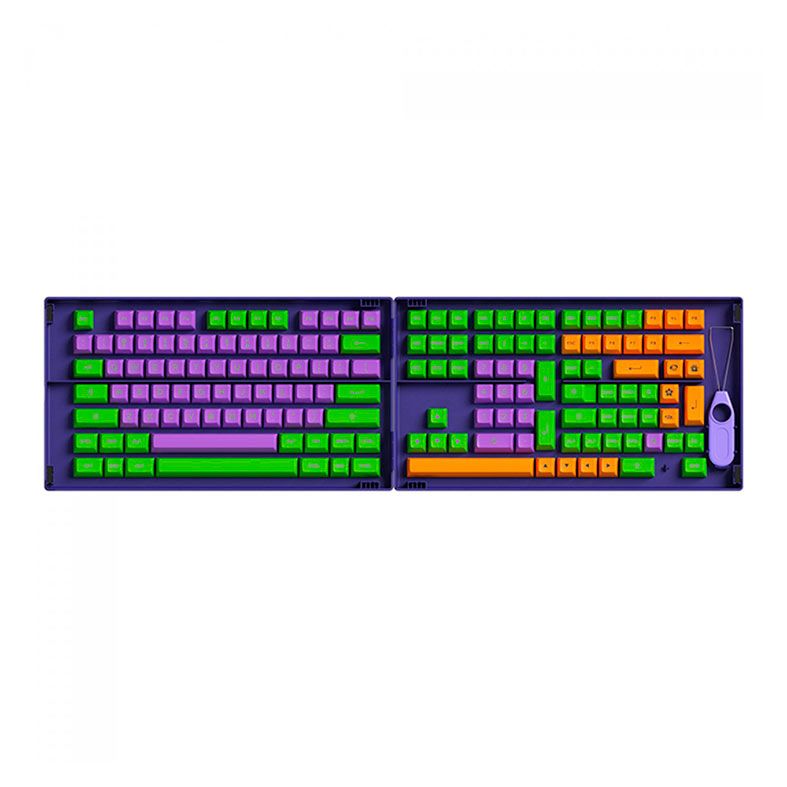 Conjunto de Teclas Akko ASA Profile, PBT Double Shot, Eva 01 Theme, AKKO-KEYCAP-EVA