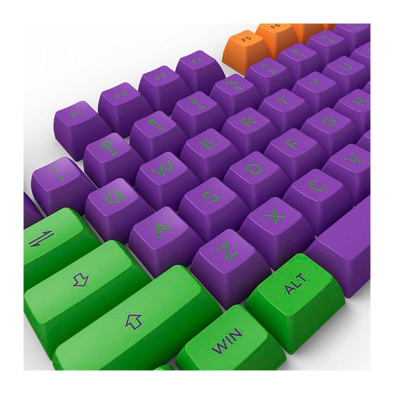 Conjunto de Teclas Akko ASA Profile, PBT Double Shot, Eva 01 Theme, AKKO-KEYCAP-EVA