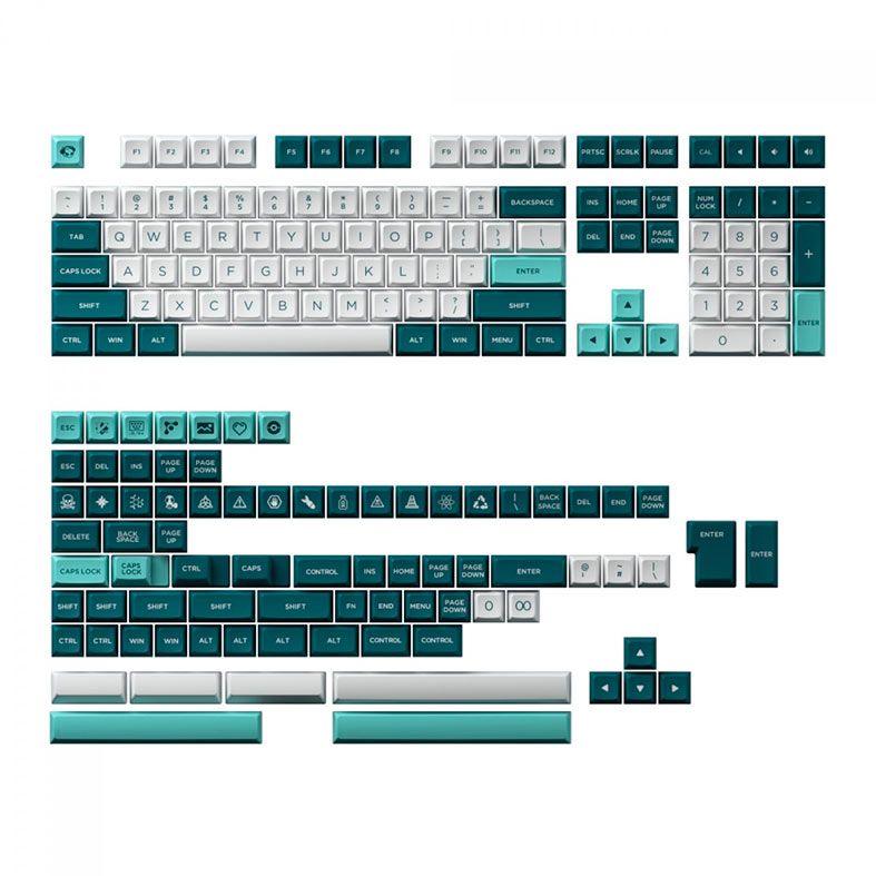 Conjunto de Teclas Akko OSA Profile, PBT Double Shot, Herb Garden, AKKO-KEYCAP-HERB-G