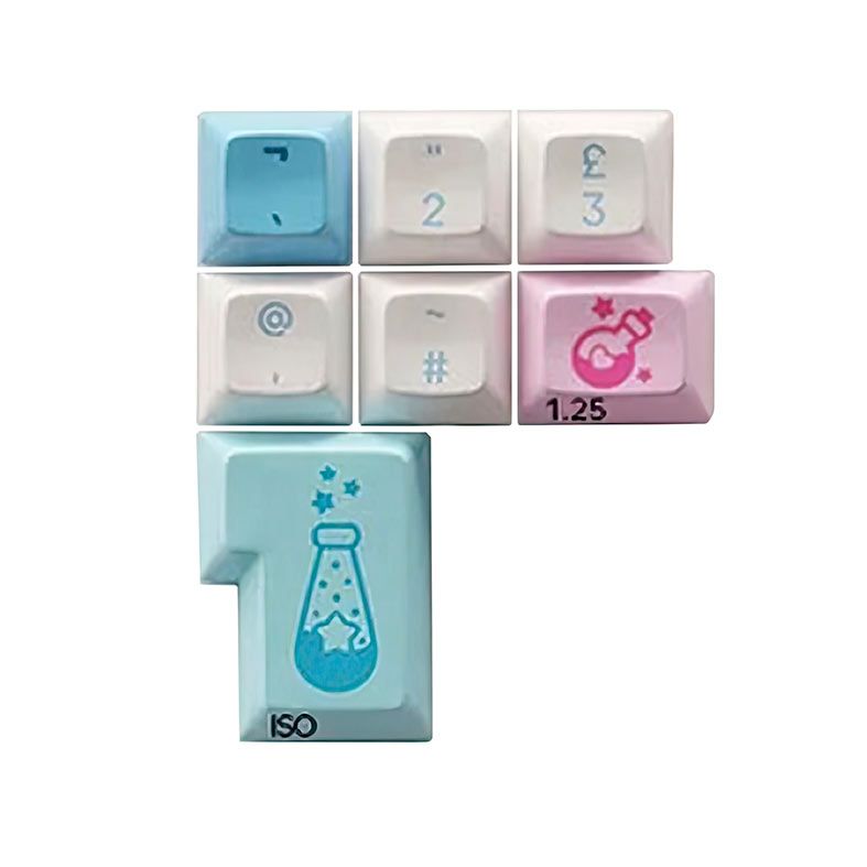 Conjunto de Teclas Akko DSA Sylph Potion Iso, 7 Pecas, AKKO-KEYCAP-ISO