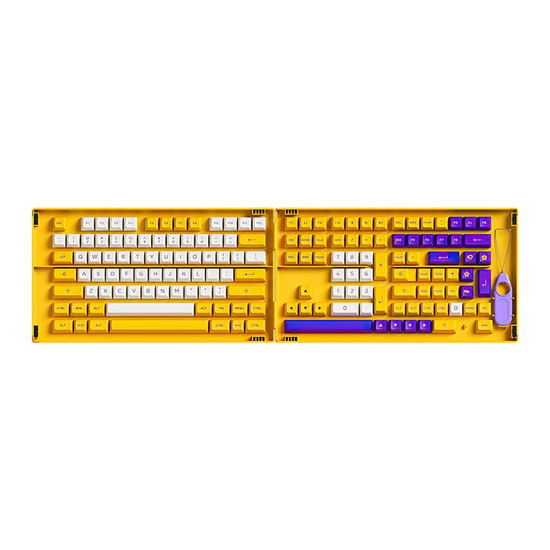 Conjunto de Teclas Akko ASA Low Profile, PBT Double Shot, Los Angeles, AKKO-KEYCAP-LS