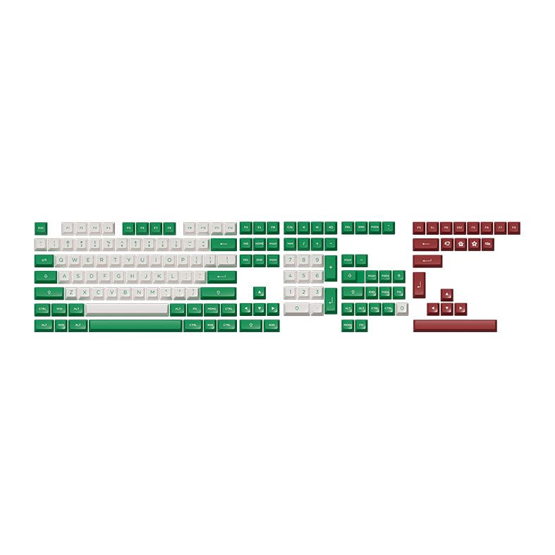 Conjunto de Teclas Akko ASA Profile, PBT Double Shot, Matcha Red Bean, AKKO-KEYCAP-MRB