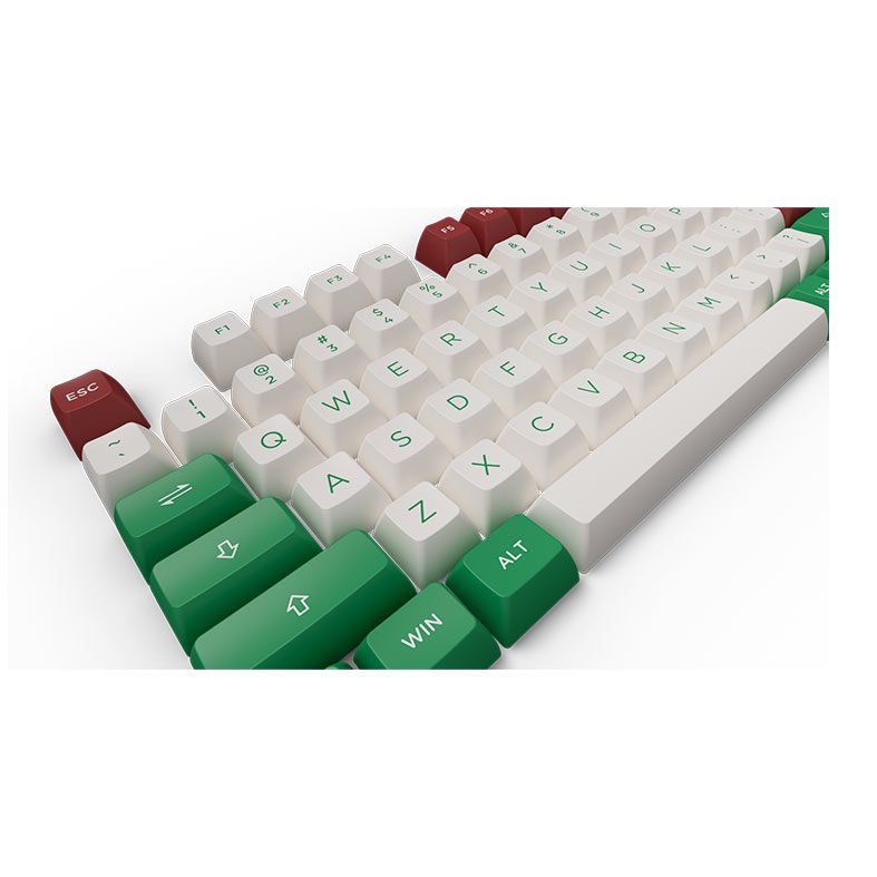 Conjunto de Teclas Akko ASA Profile, PBT Double Shot, Matcha Red Bean, AKKO-KEYCAP-MRB