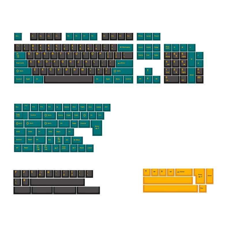 Conjunto de Teclas Akko Cherry Profile, ABS Double Shot, Marrs Green, AKKO-KEYCAP-MRGREEN