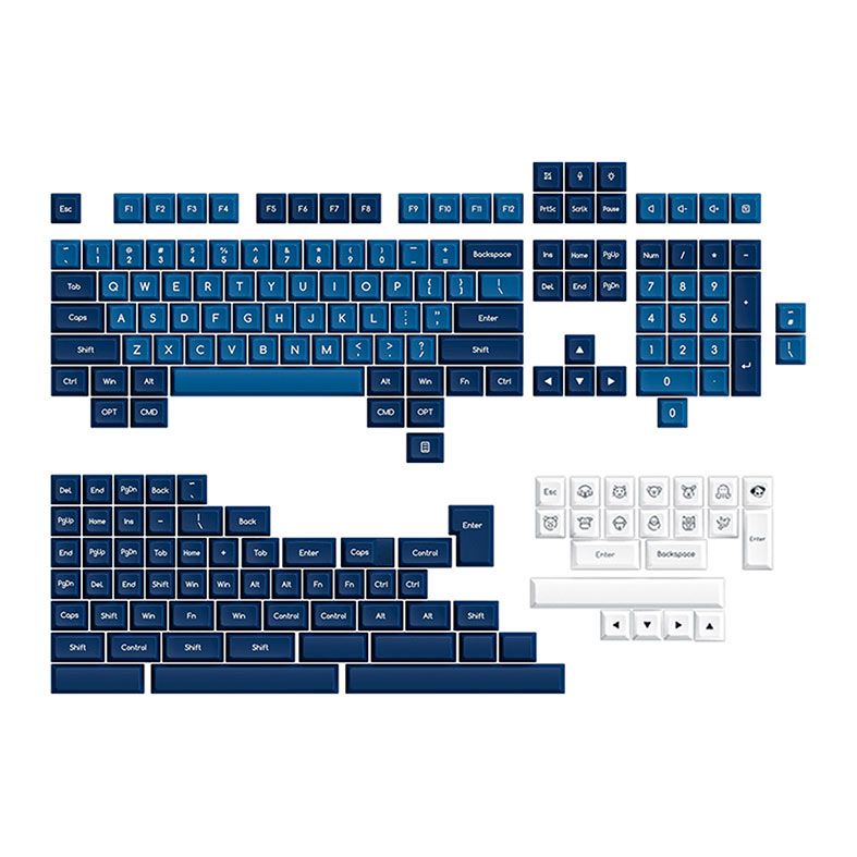 Conjunto de Teclas Akko SAL Profile, ABS Double Shot, Ocean Star, AKKO-KEYCAP-OCSTAR