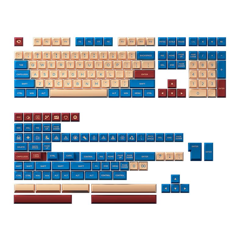Conjunto de Teclas Akko OSA Profile, PBT Double Shot, Palace, AKKO-KEYCAP-PALACE