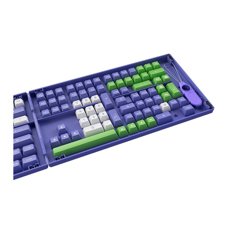 Conjunto de Teclas Akko ASA Profile, PBT Double Shot, Very Peri, AKKO-KEYCAP-PERI