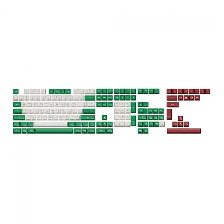 Conjunto de Teclas Akko OSA Profile, PBT Double Shot, Matcha Red Bean, AKKO-KEYCAP-REDB