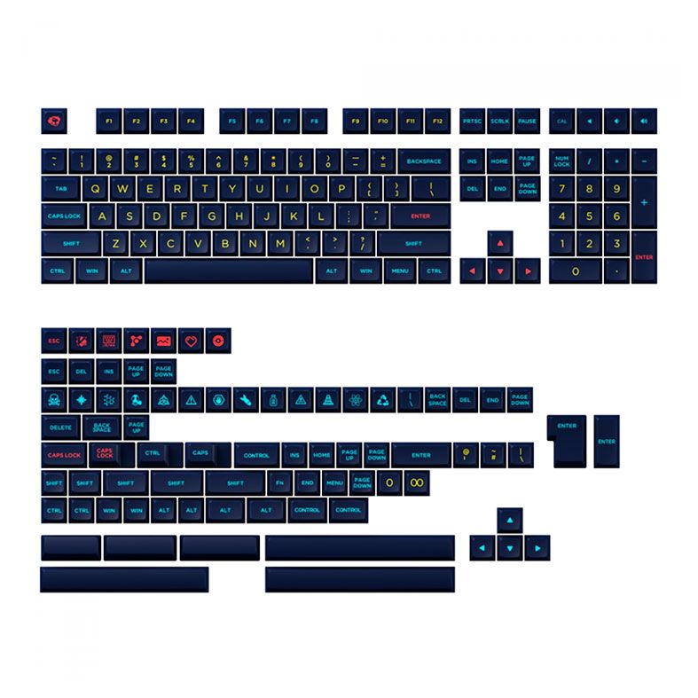 Conjunto de Teclas Akko OSA Profile, PBT Double Shot, Starry Night, AKKO-KEYCAP-STARRY