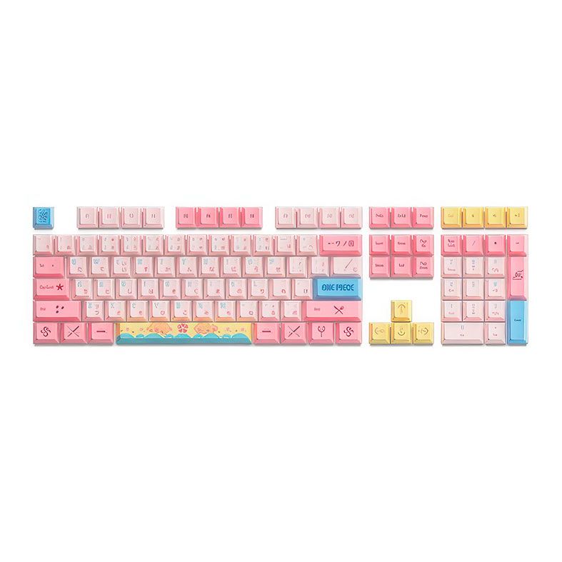 Conjunto de Teclas Akko One Piece Cherry Profile, PBT Sublimation, Wano Country, AKKO-KEYCAP-WANO
