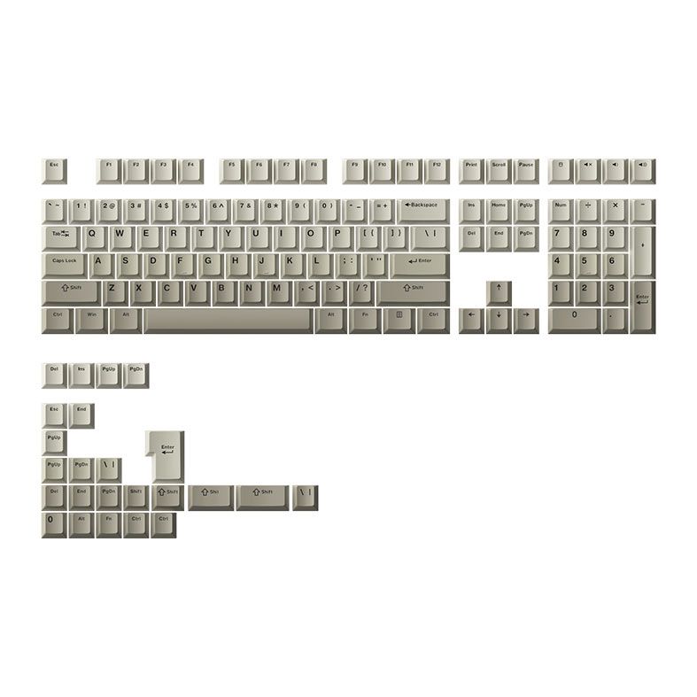 Conjunto de Teclas Akko Cherry Profile, PBT Double Shot, Warm Gray, AKKO-KEYCAP-WGRAY