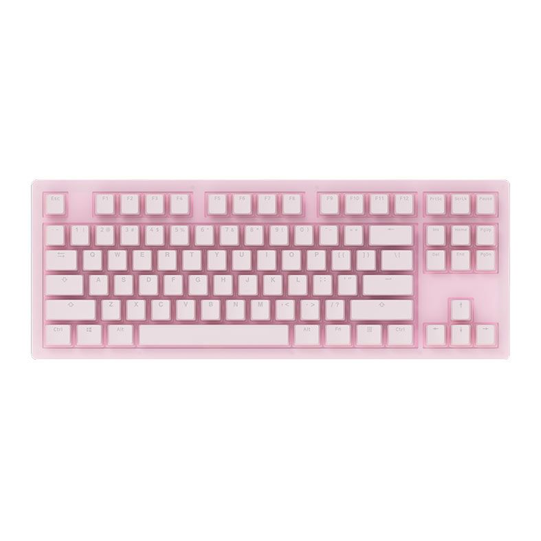 Teclado Mecanico Gamer Akko Sakura Jelly, RGB, Switch Gateron Yellow, Rosa, AKKO-SAKURA-AM