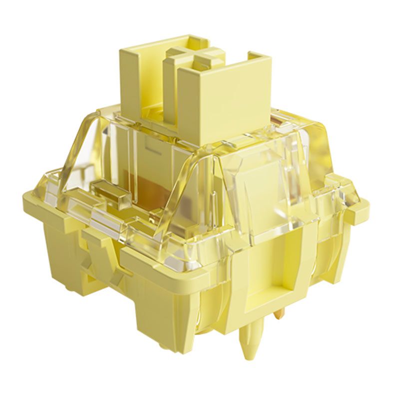 Switch Para Teclado Akko Mecanico Linear V3 Pro, 45 Pecas, Cream Yellow, AKKO-SWITCH-CR-YLW