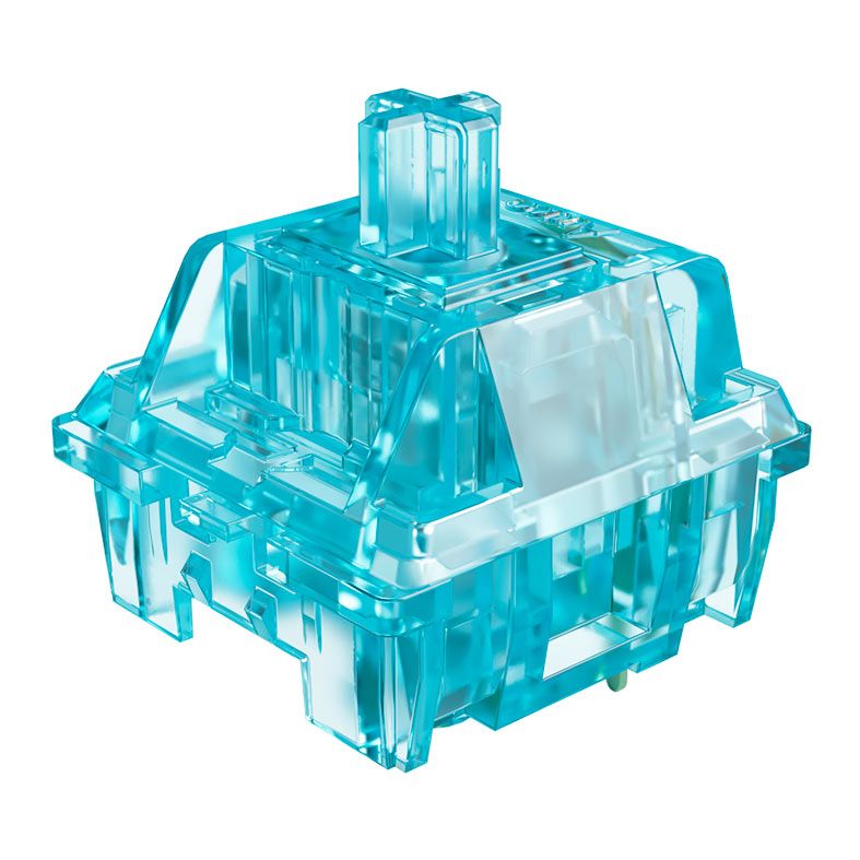 Switch Para Teclado Akko Mecanico Linear, 45 Pecas, Crystal Blue, AKKO-SWITCH-CRBL