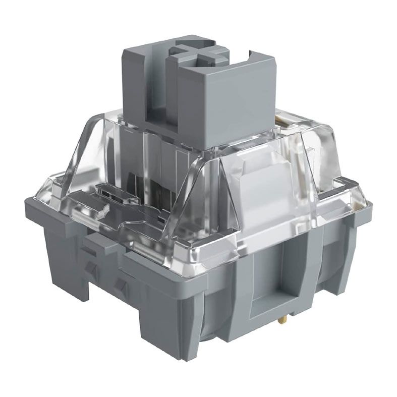 Switch Para Teclado Akko Mecanico Linear, 45 Pecas, Crystal Silver, AKKO-SWITCH-CRYSILVER
