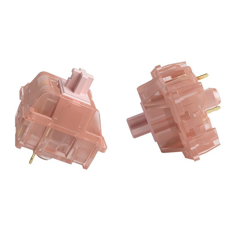 Switch Para Teclado Akko Mecanico Linear, 45 Pecas, Haze Pink, AKKO-SWITCH-HZ-PK