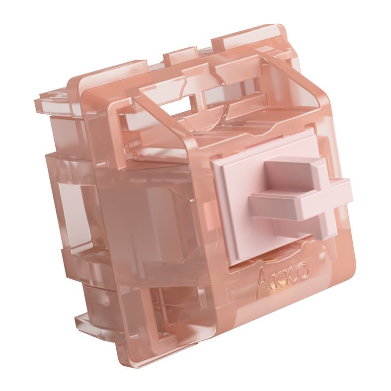 Switch Para Teclado Akko Mecanico Linear, 45 Pecas, Haze Pink, AKKO-SWITCH-HZ-PK