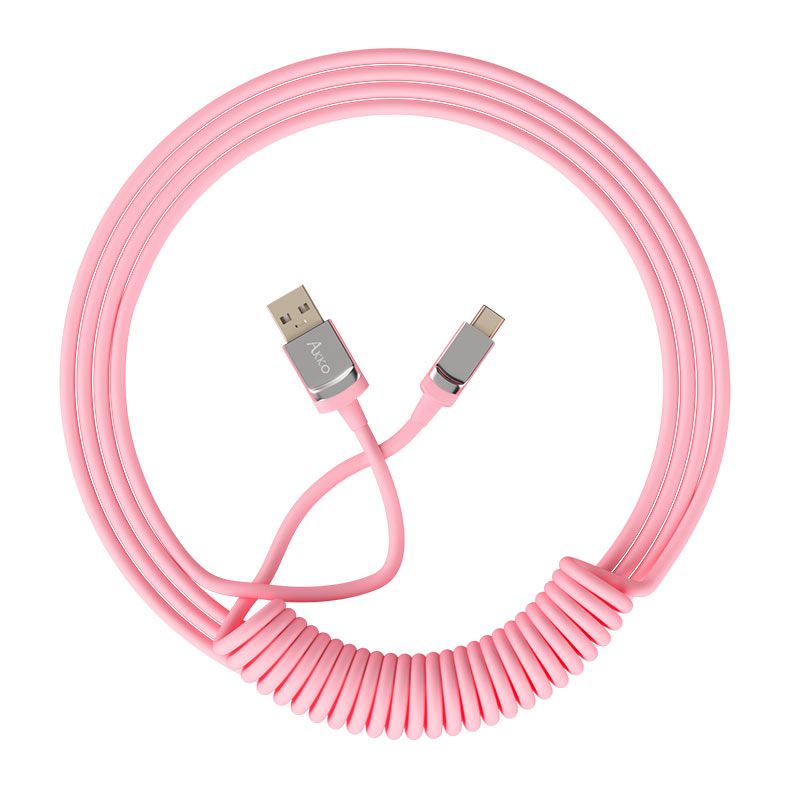 Cabo USB Akko, USB-A/USB-C, 1.5m,Tokyo Pink, AKKO-TOKYO-PK