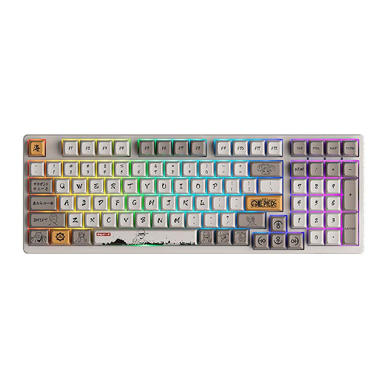 Teclado Mecanico Gamer Akko One Piece, RGB, ANSI, Switch Akko Jelly White, AKKO-3098S-RGB-JW