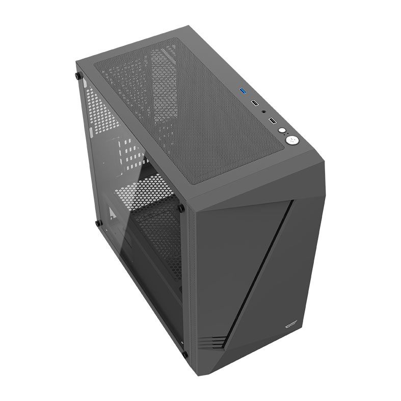 Gabinete Gamer Aigo Darkflash AL390,  ARGB, Mid-Tower, Lateral De Vidro, Preto, AL390-BK
