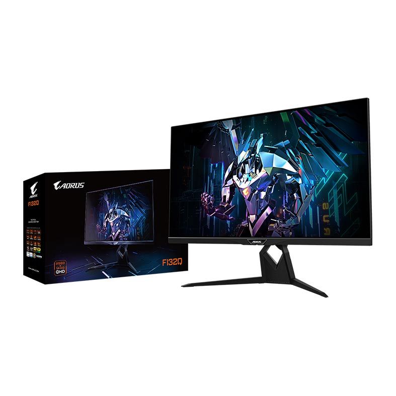 Monitor Gamer Gigabyte Aorus FI32Q 31,5" 1ms 165Hz QHD FreeSync Premium PRO HDR Ajuste de Altura HDMI/DP, AORUS FI32Q