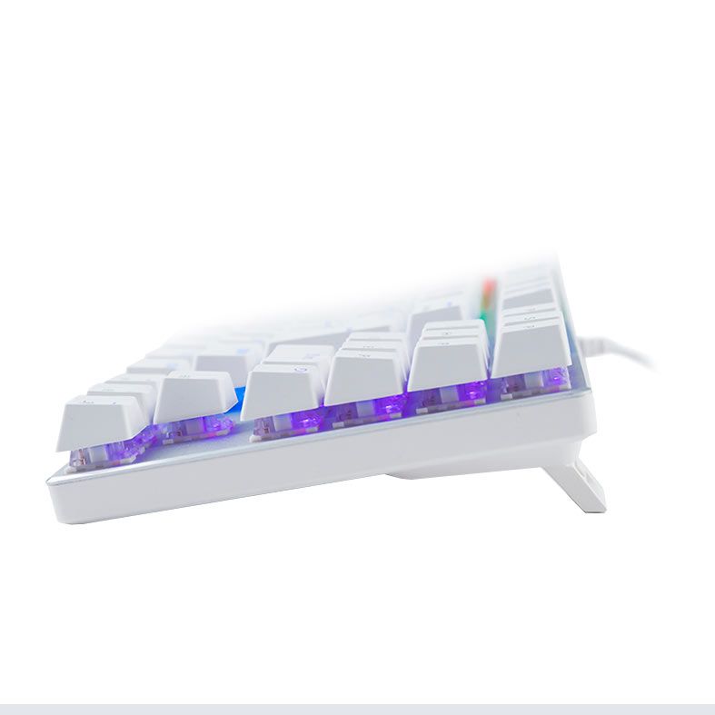 Teclado Mecanico Gamer A+ Plus Tech Barak, Rainbow, ABNT2, Switch Marrom, USB, Branco, AP-KB-3882W