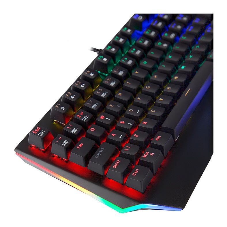 Teclado Mecanico Gamer A+ Plus Tech Mizu, Rainbow, ABNT2, Switch Vermelho, USB, Preto, AP-KB-3990