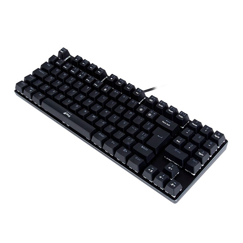 Teclado Mecanico Gamer A+ Plus Tech Barak, Rainbow, ABNT2, Switch Marrom, USB, Preto, AP-KB-3997