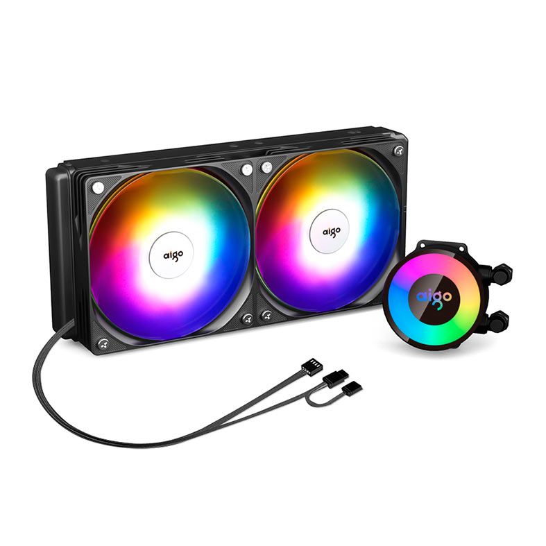 Water Cooler Aigo Darkflash AP240, ARGB, 240mm, Preto, AP240BLACK