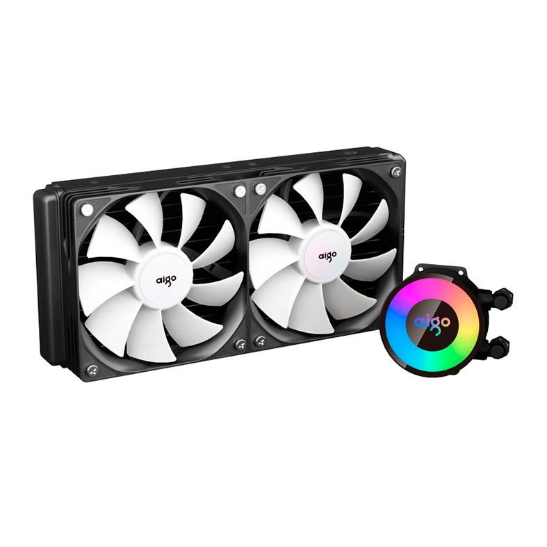 Water Cooler Aigo Darkflash AP240, ARGB, 240mm, Preto, AP240BLACK