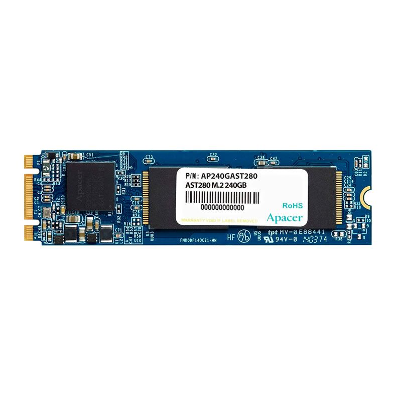 SSD Apacer AST280, 240GB, M.2 2280, Sata III 6GB/s, Leitura 520MB/s, Gravacao 495MB/s, AP240GAST280-1