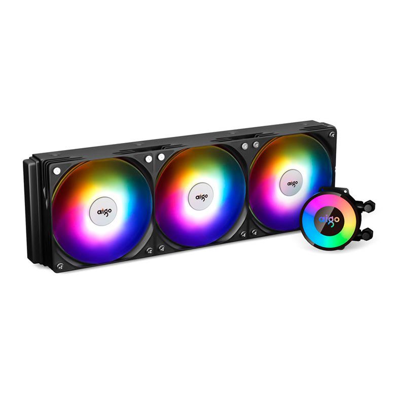 Water Cooler Aigo Darkflash AP360, ARGB, 360mm, Preto, AP360BLACK
