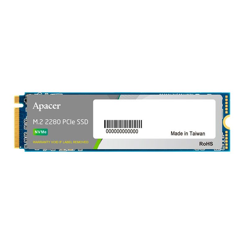 SSD NAS Apacer Endurance PP3480, 512GB, M.2 2280, PCIe NVMe, Leitura 2450MB/s, Gravacao 2000MB/s, AP512GPP3480-R