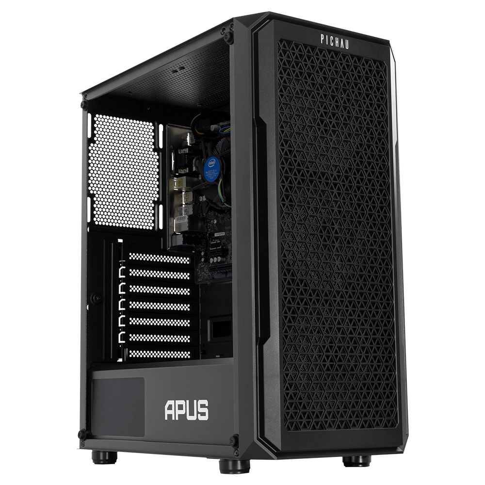 PC Completo Pichau Dionísio II, Intel i3-8100T, UHD Intel 630, 16GB DDR4, SSD 480GB + Monitor + Kit Periféricos