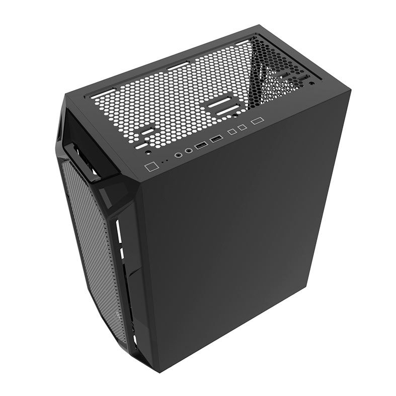 Gabinete Gamer Alseye Aqua, Mid-Tower, Lateral de Vidro, Preto, AQUA-BK