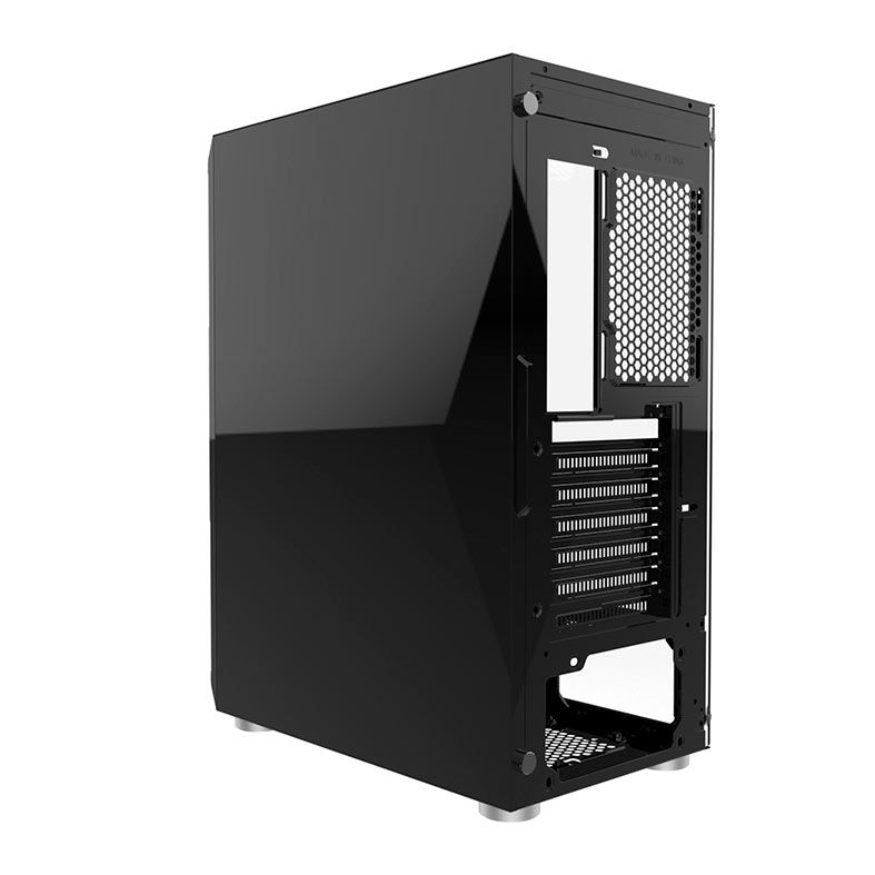 Gabinete Gamer Alseye Aqua, Mid-Tower, Lateral de Vidro, Preto, AQUA-BK