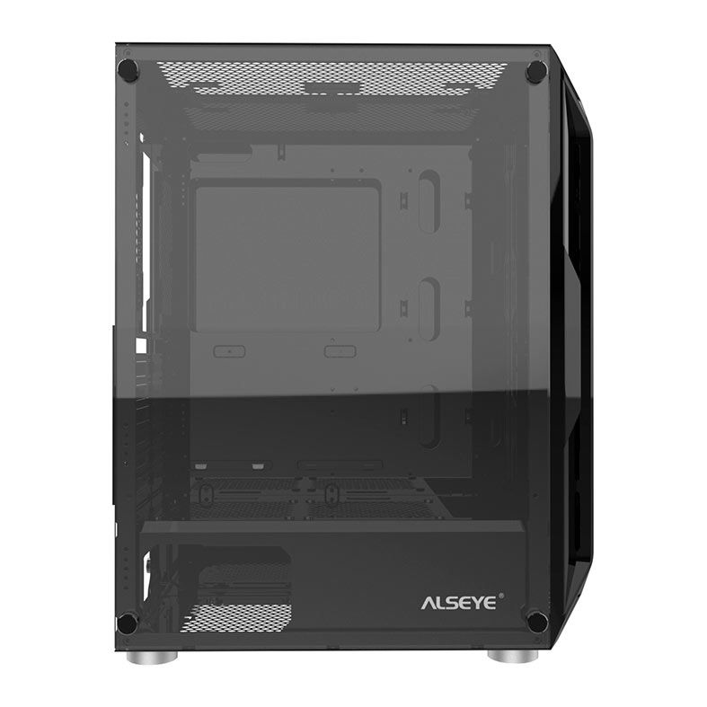 Gabinete Gamer Alseye Aqua, Mid-Tower, Lateral de Vidro, Preto, AQUA-BK