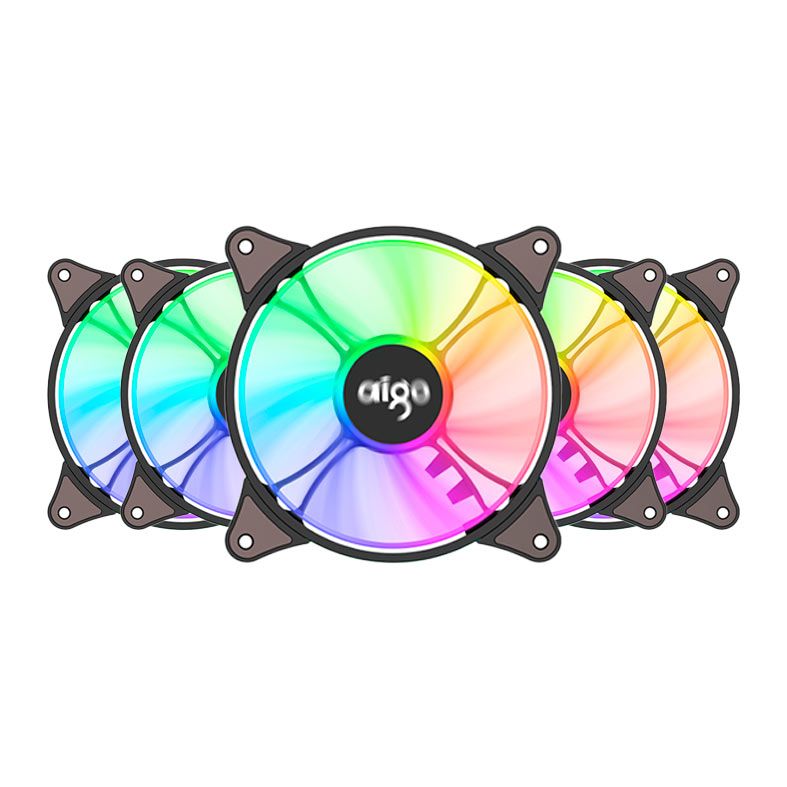 Kit Ventoinhas Aigo AR12, 5x120mm, ARGB, AR12-5IN1