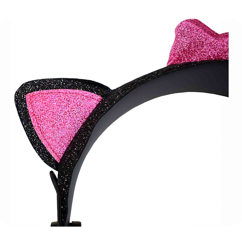 Headphone K-MEX Cat Ear AR30, Preto e Rosa, AR3000S437PRBOX