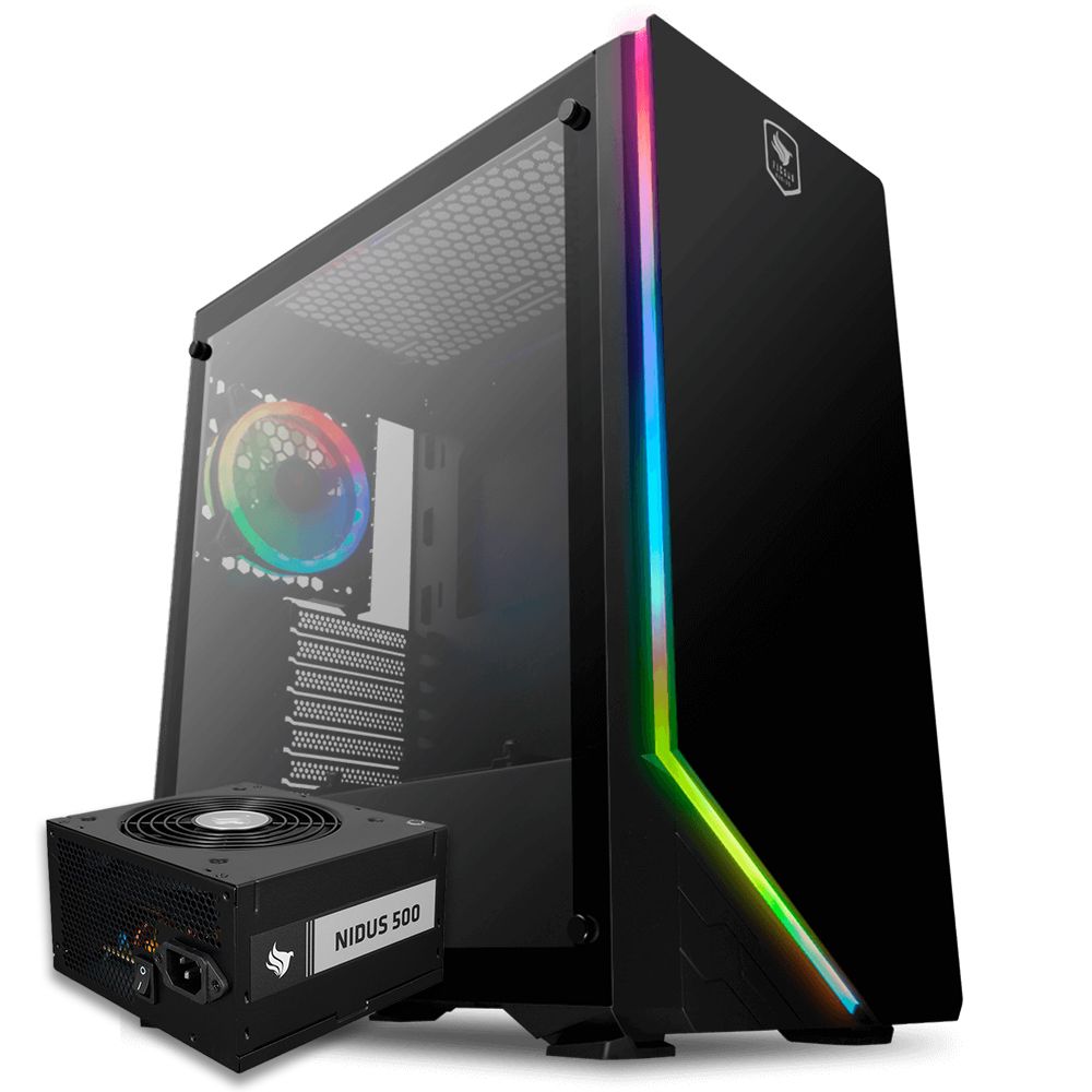 Pichau Kit Upgrade, Gabinete Pichau Archangel X RGB + Fonte Pichau Nidus 500W PG-5001-BR-OEM