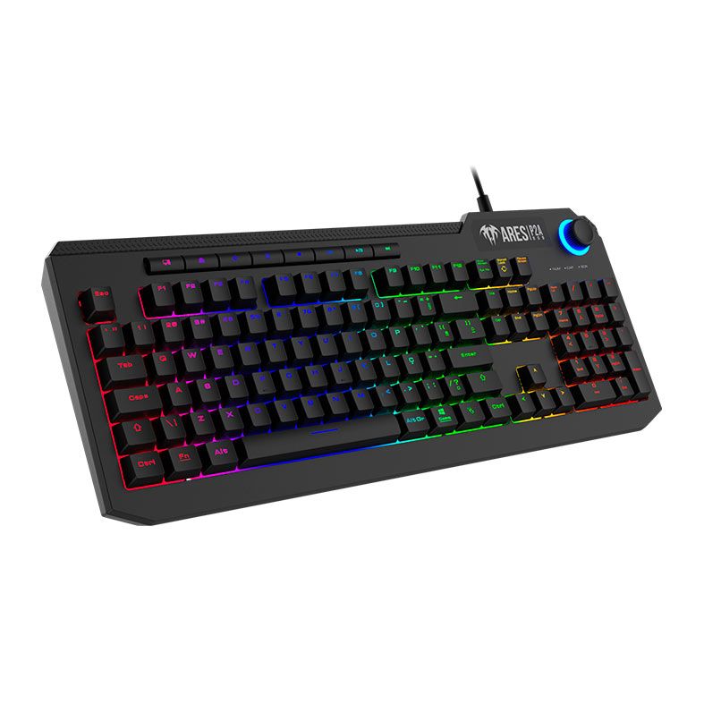 Teclado Gamer Gamdias Ares P2A, RGB, ABNT2, Preto, ARES-P2A-BK