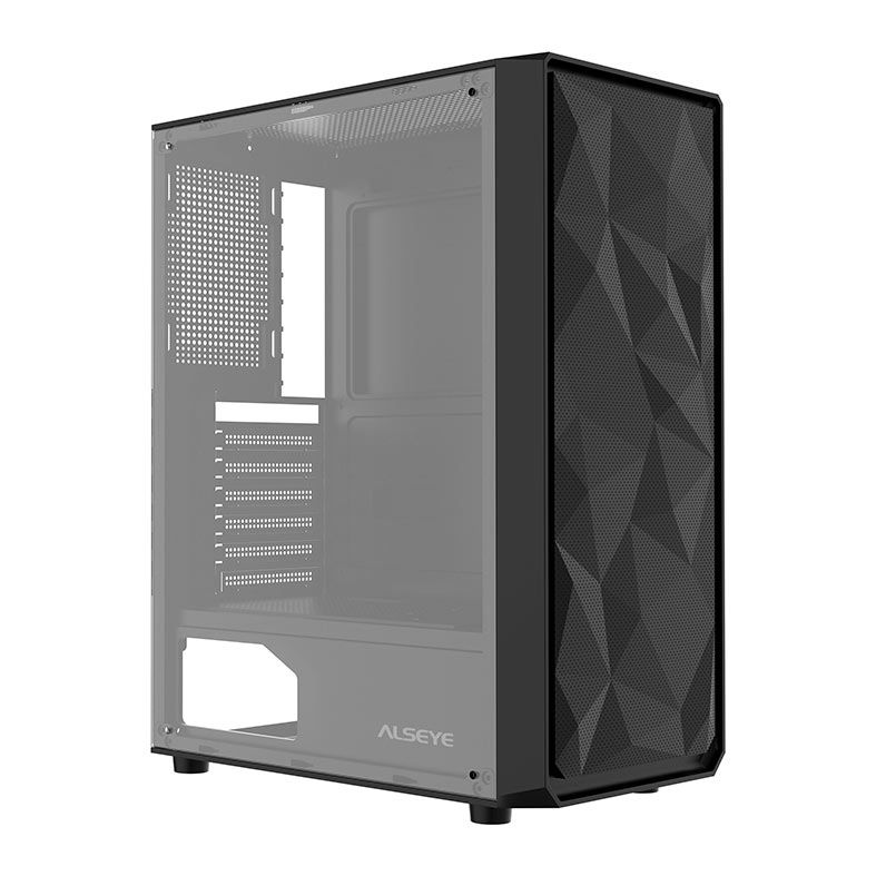 Gabinete Gamer Alseye AS305, Mid-Tower, Lateral de Vidro, Preto, AS305BK