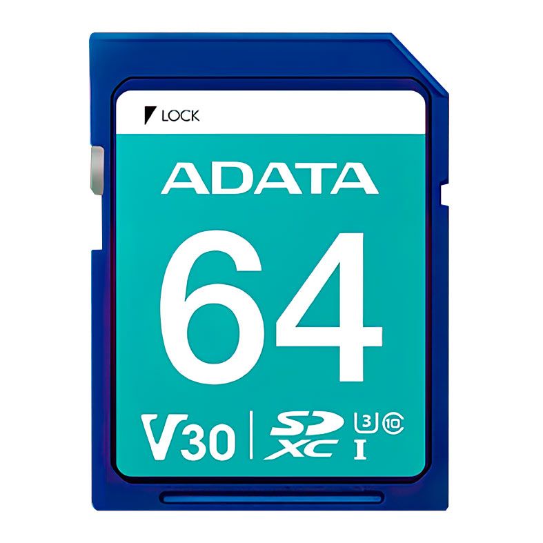 Cartao de Memoria Adata V30S, 64GB, SDXC, ASDX64GUI3V30S-R