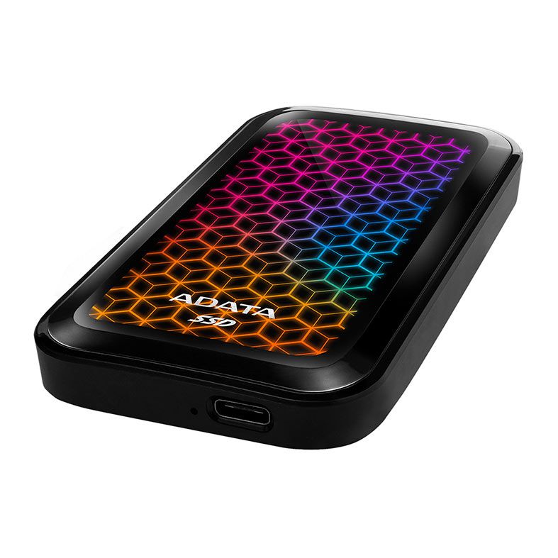 SSD Externo Adata SE770G, 1TB, USB 3.2/Type-C, Preto, ASE770G-1TU32G2-CBK