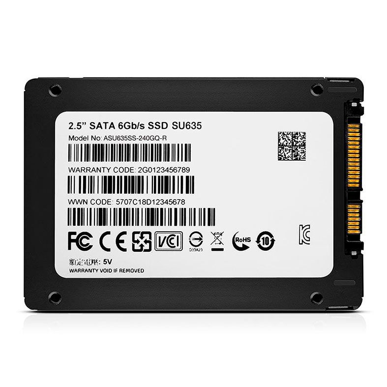 SSD Adata SU635, 240GB, SATA III 6GB/s, Leituras 520MB/s, Gravacao 450MB/s, ASU635SS-240GQ-R